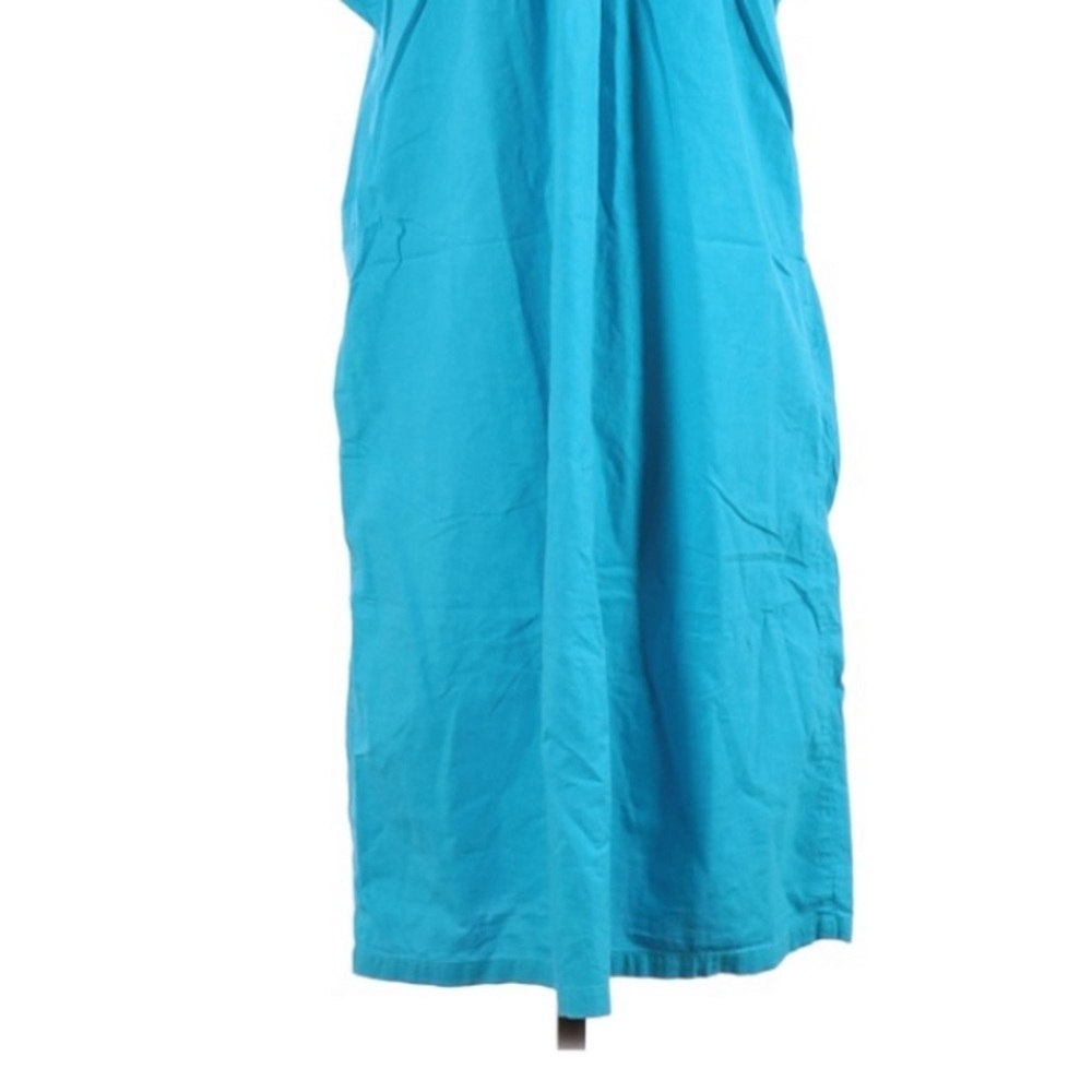 Cactus Flower Teal Summer Dress Medium Pink Green - Picture 6 of 10